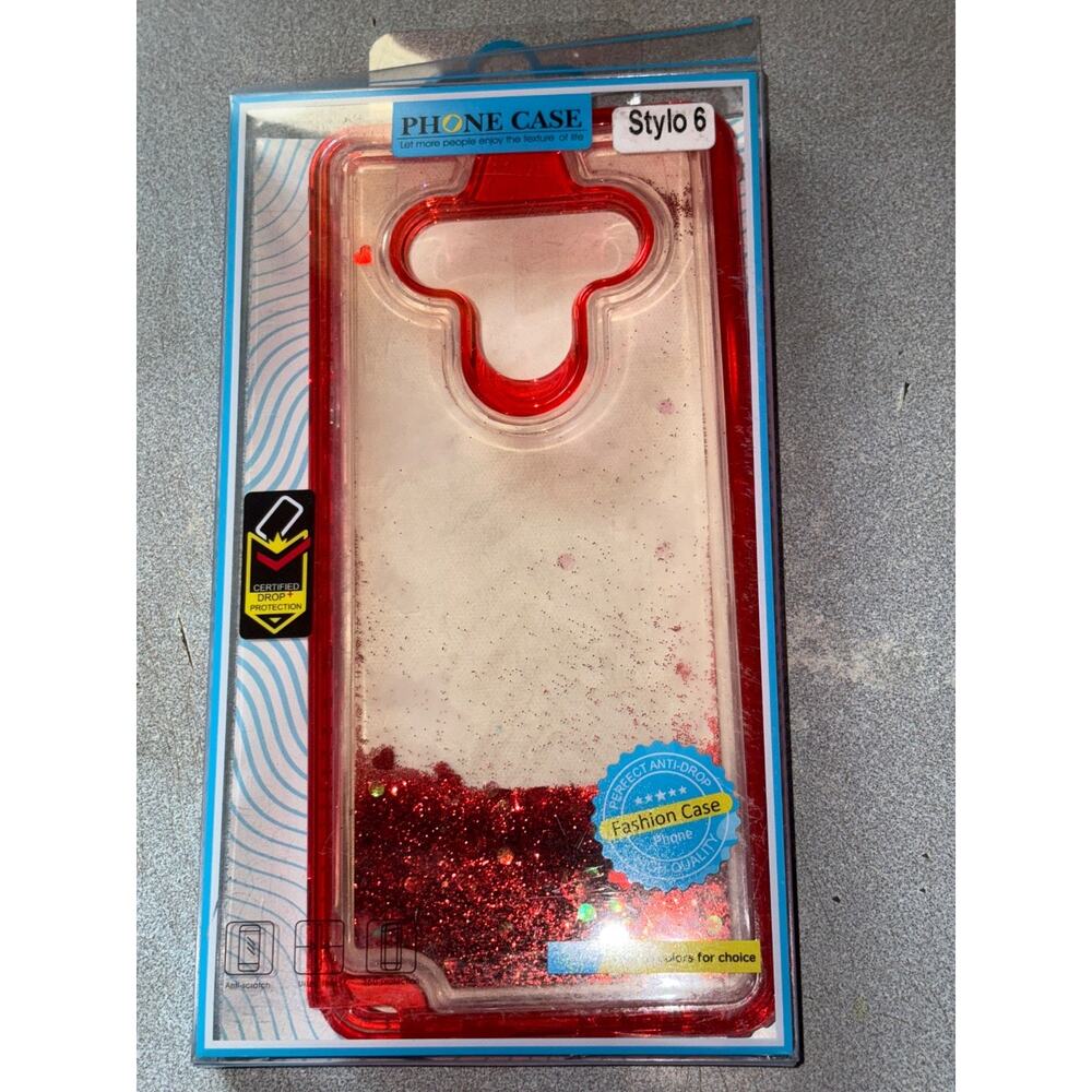 For LG Stylo 6 /5 Case Phone Cover Shockproof Liquid Glitter + Screen Glass